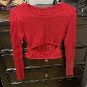 Cropped cut out forever 21 sweater